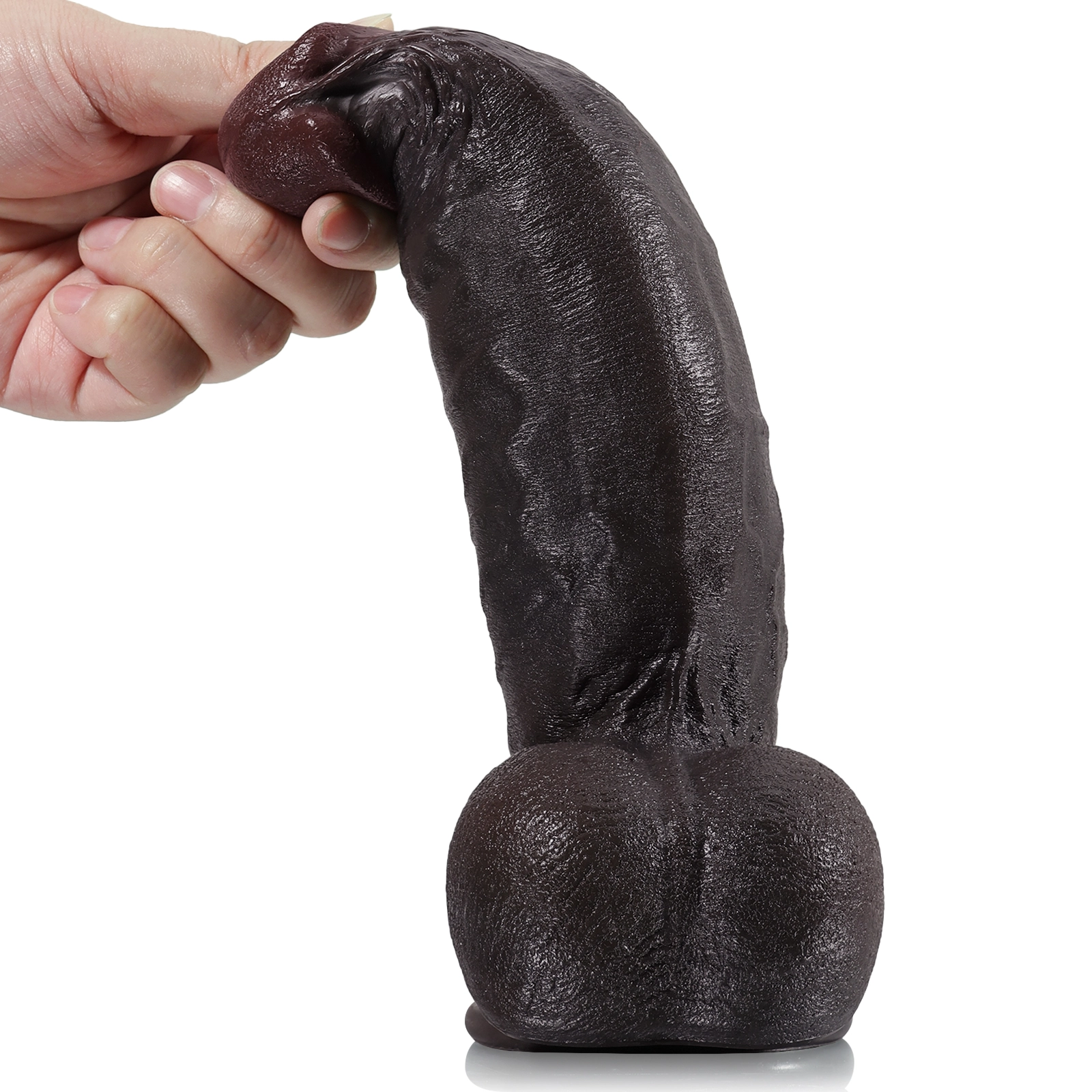 Realistisch Zwarte Dikke Riding Dildo Met Zuignap 21.84cm
