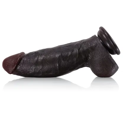 Realistisch Zwarte Dikke Riding Dildo Met Zuignap 21.84cm