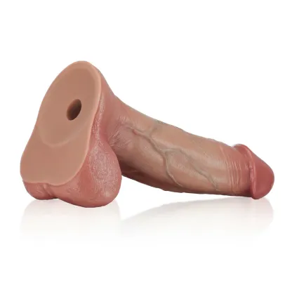 Realistische Bruine Sliding Skin Dildo 27.5cm