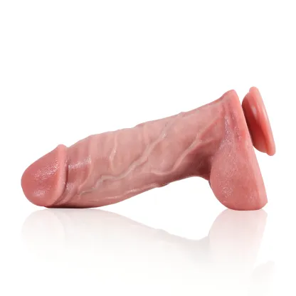 Realistische Chubby Trillende Dildo Zuignap 23cm
