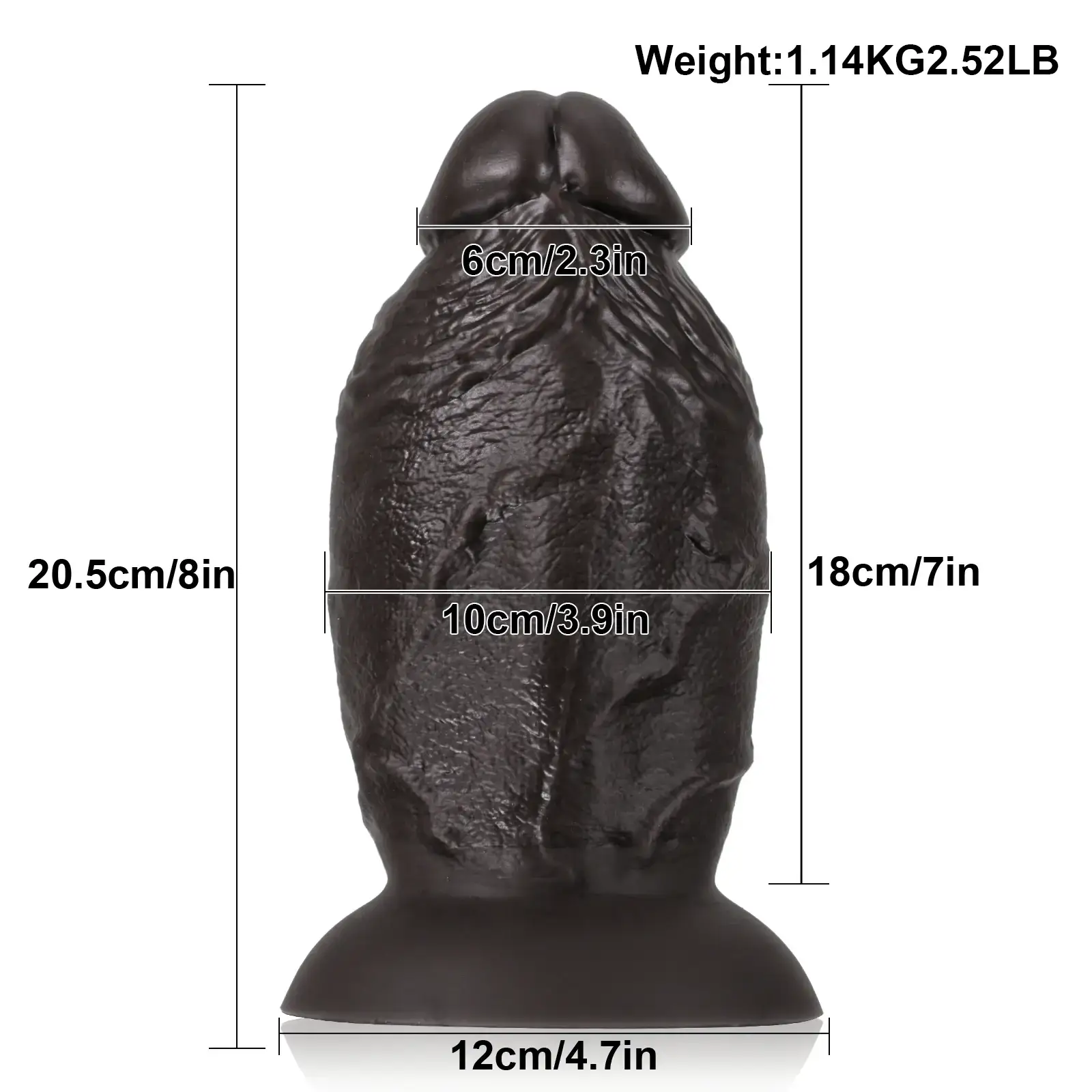 Realistische Dikke Zwarte Dildo Met Zuignap 20.5cm