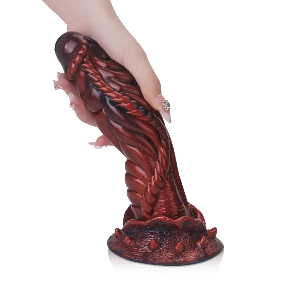 Realistische Red Monster Zuignap Dildo 21.5cm