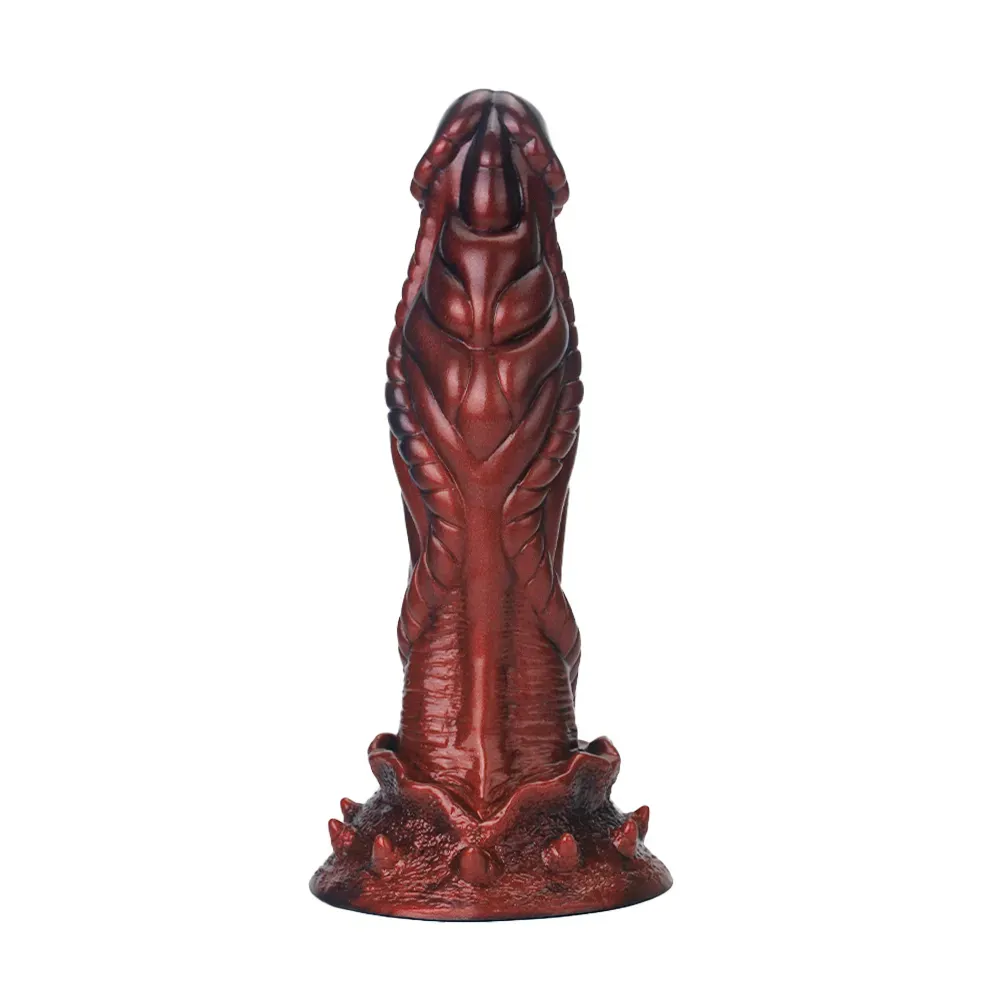 Realistische Red Monster Zuignap Dildo 21.5cm