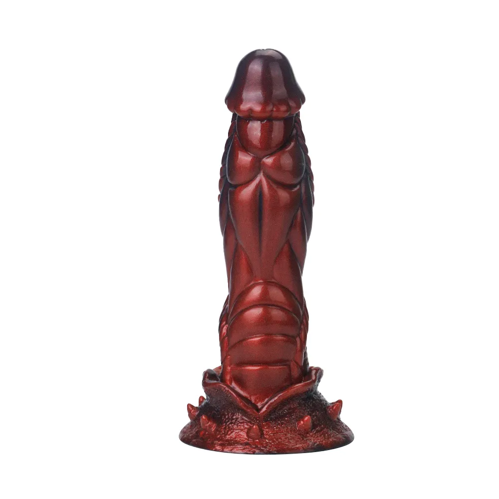 Realistische Red Monster Zuignap Dildo 21.5cm
