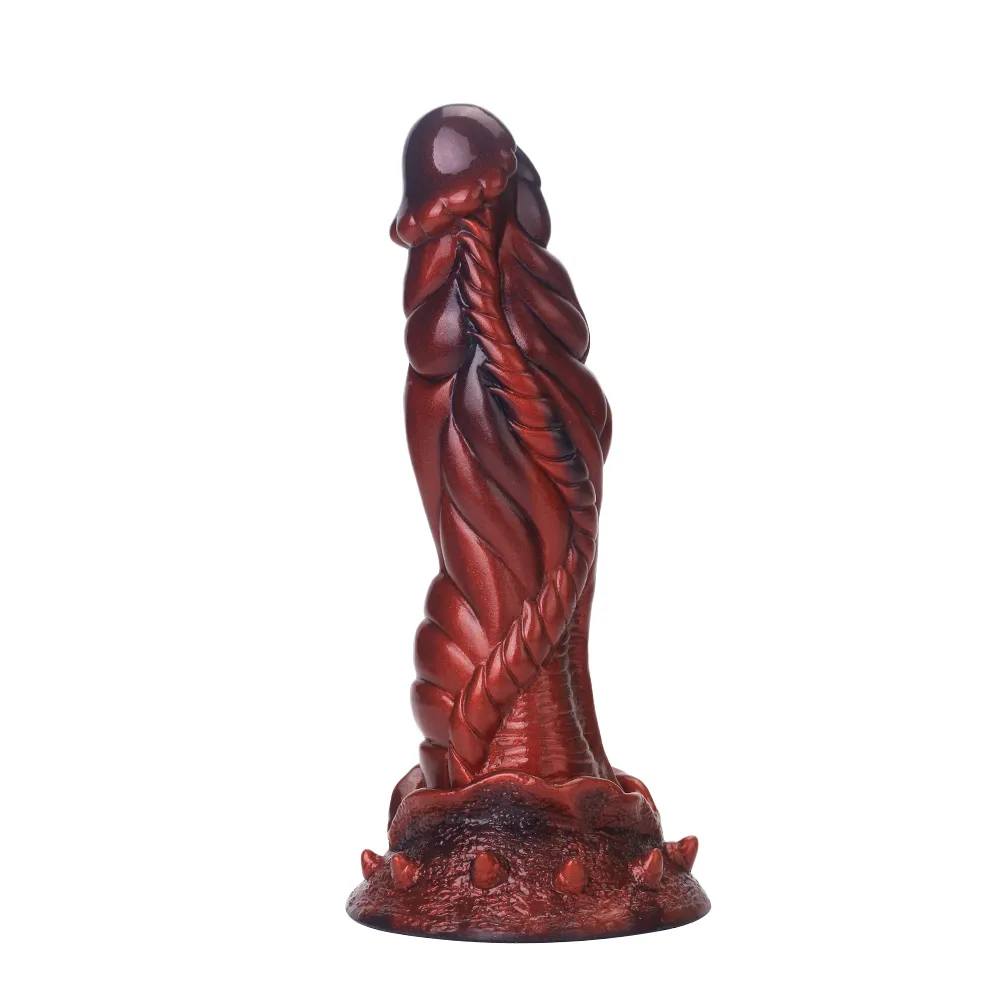 Realistische Red Monster Zuignap Dildo 21.5cm