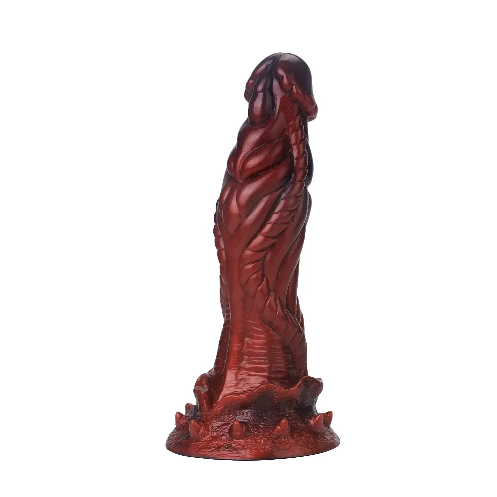 Realistische Red Monster Zuignap Dildo 21.5cm