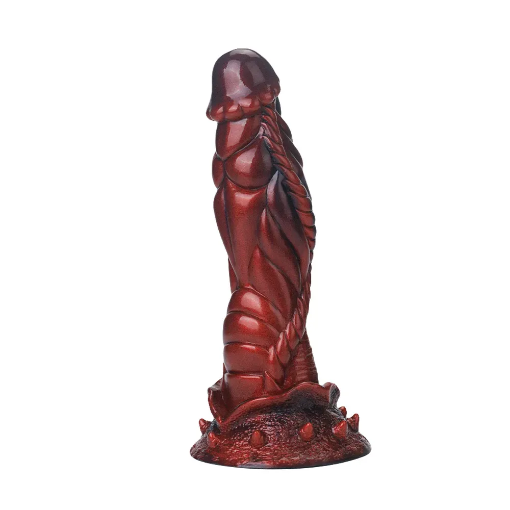 Realistische Red Monster Zuignap Dildo 21.5cm