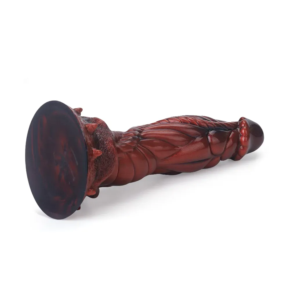 Realistische Red Monster Zuignap Dildo 21.5cm