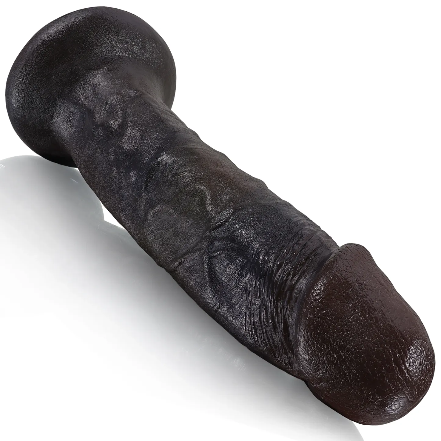 Realistische Siliconen Black Anal Zuignap Dildo 25.4cm