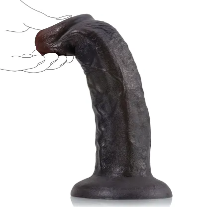 Realistische Siliconen Black Anal Zuignap Dildo 25.4cm