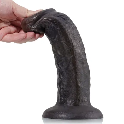 Realistische Siliconen Black Anal Zuignap Dildo 25.4cm