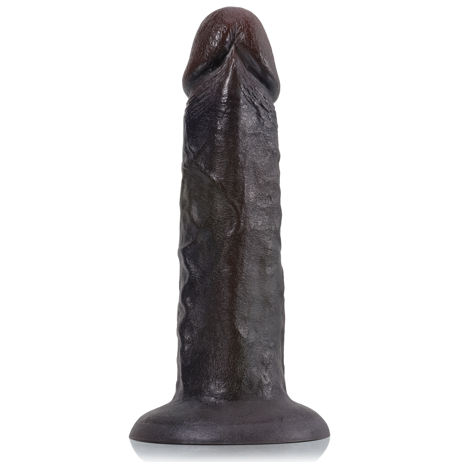 Realistische Siliconen Black Anal Zuignap Dildo 25.4cm