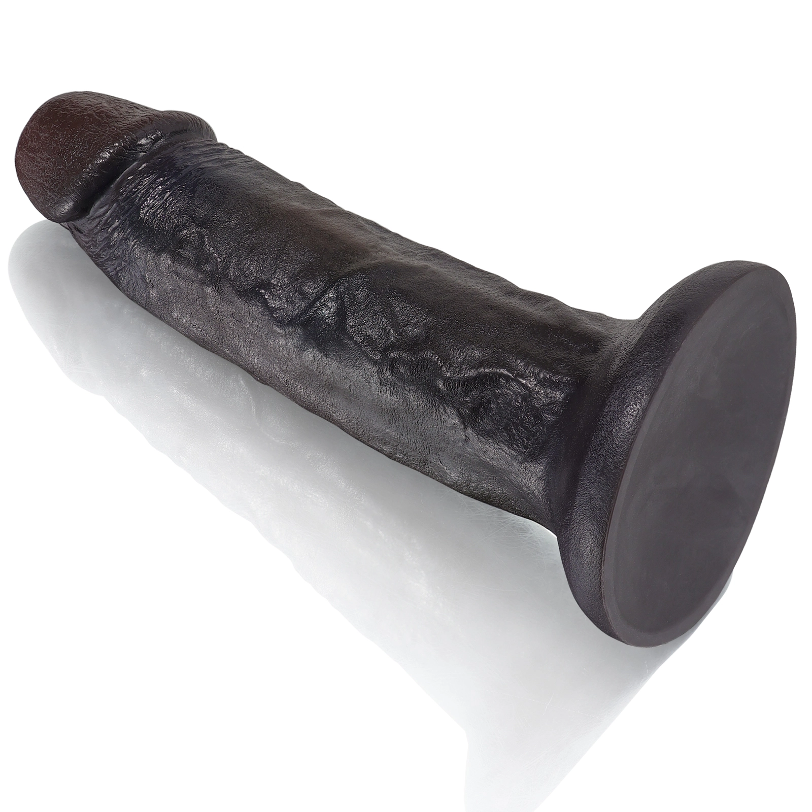 Realistische Siliconen Black Anal Zuignap Dildo 25.4cm