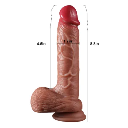 Realistische Spuitende Vibrating Dildo Met Zuignap 22.4cm