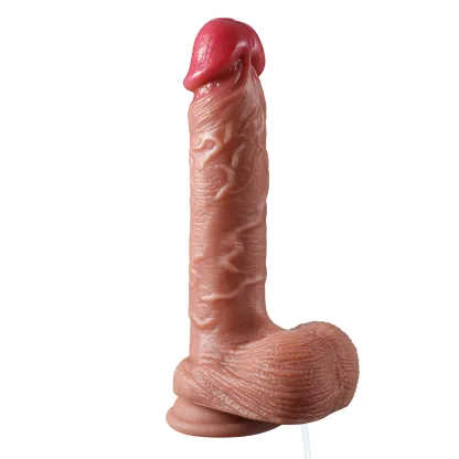 Realistische Spuitende Vibrating Dildo Met Zuignap 22.4cm