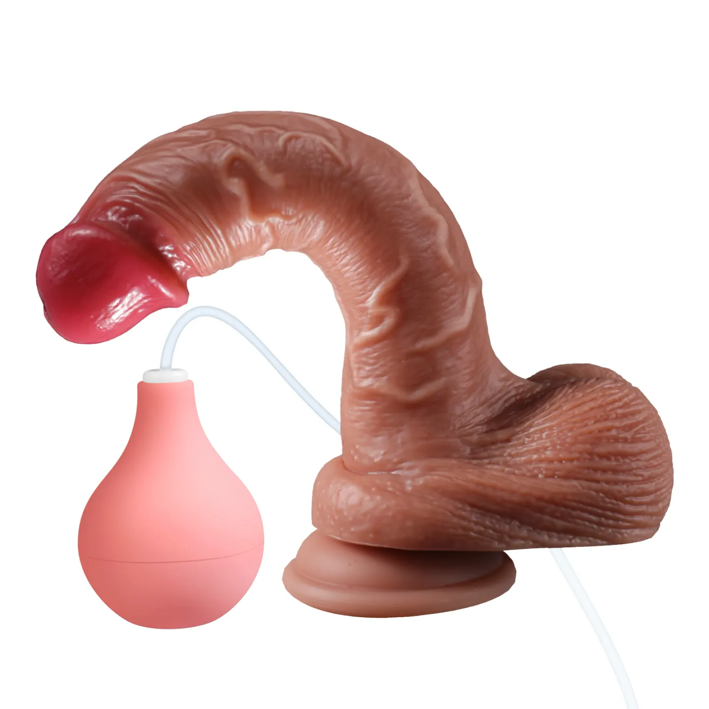Realistische Spuitende Vibrating Dildo Met Zuignap 22.4cm