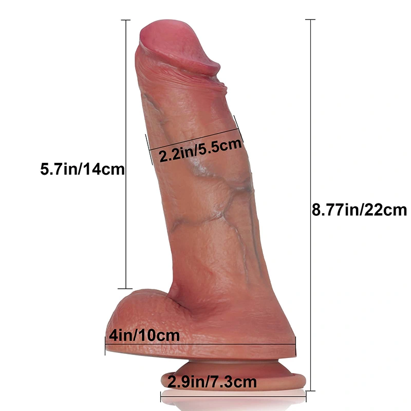 Realistische Vloeibare Siliconen Dildo 20.5cm