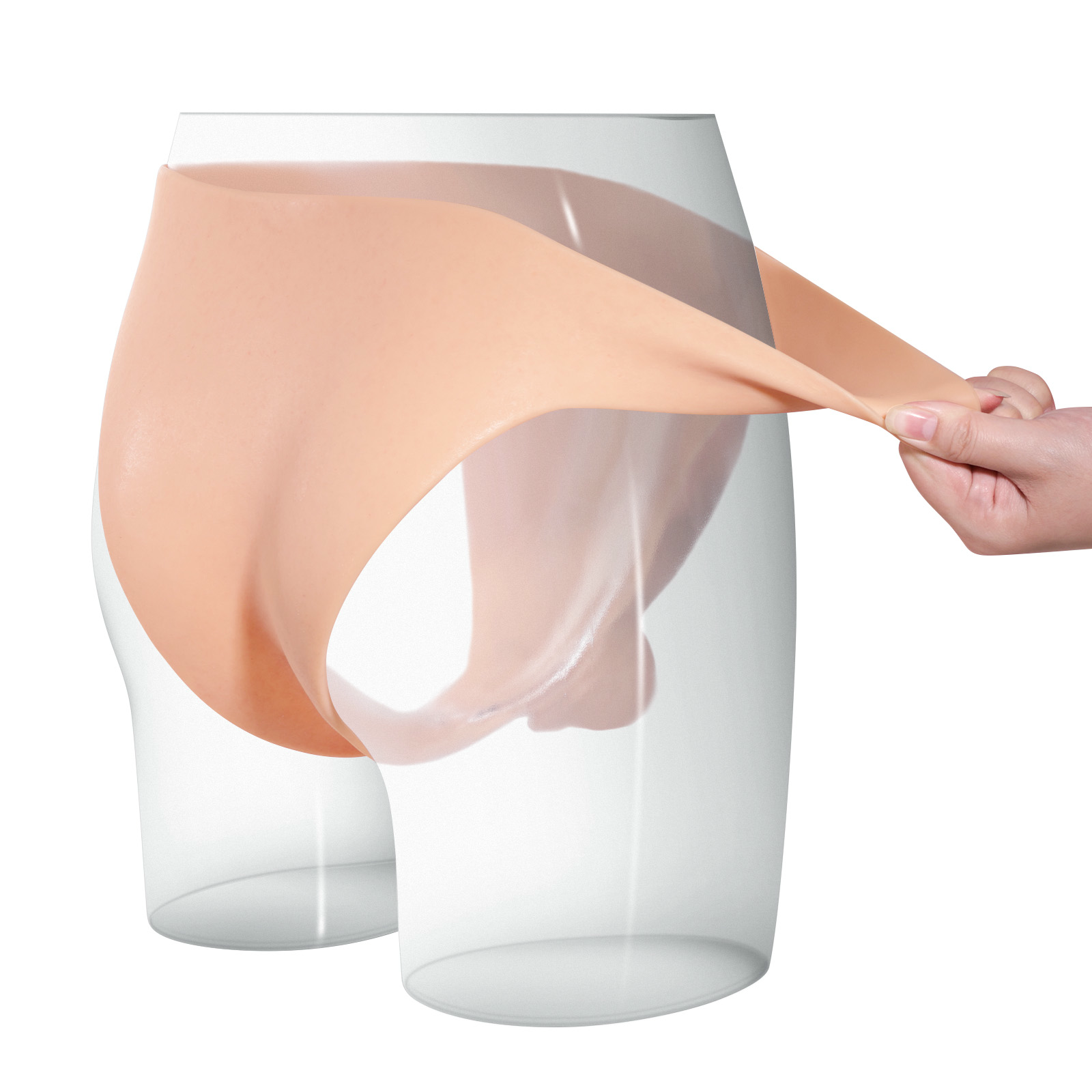 Realistische Zachte Siliconen Voorbind Dildo