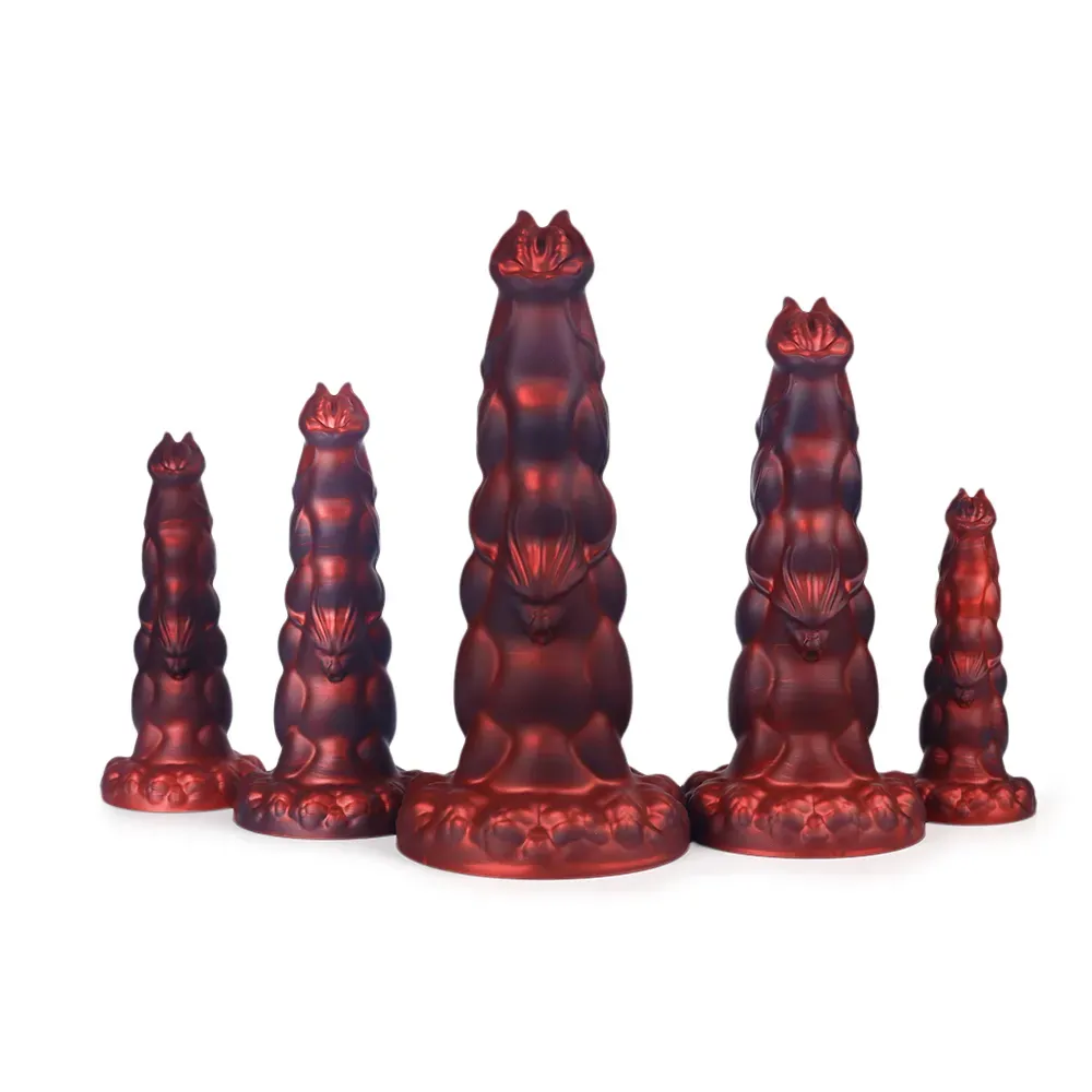 Realistische Zwarte Red Monster Dildo 23.3cm