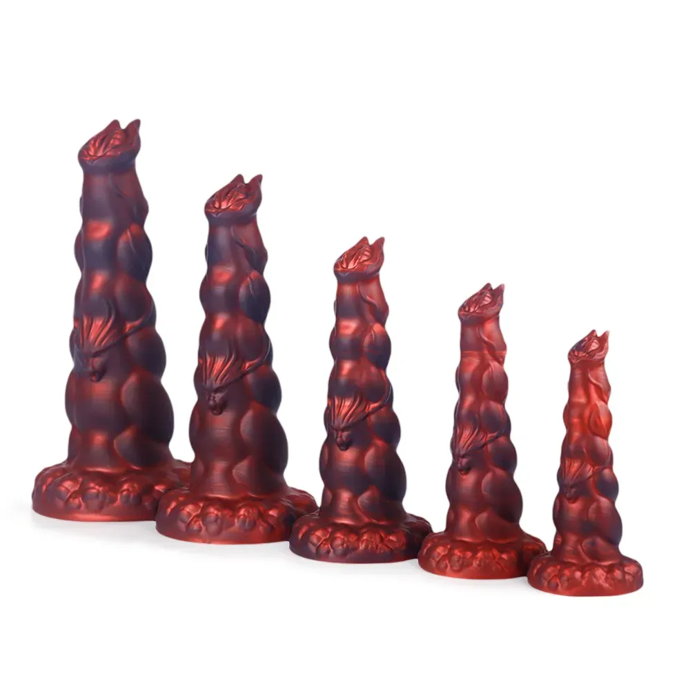 Realistische Zwarte Red Monster Dildo 23.3cm