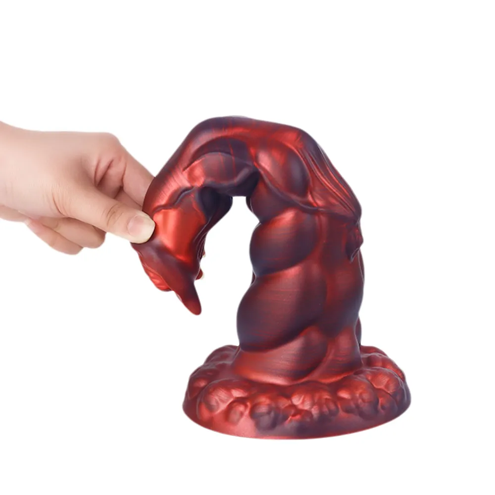 Realistische Zwarte Red Monster Dildo 23.3cm