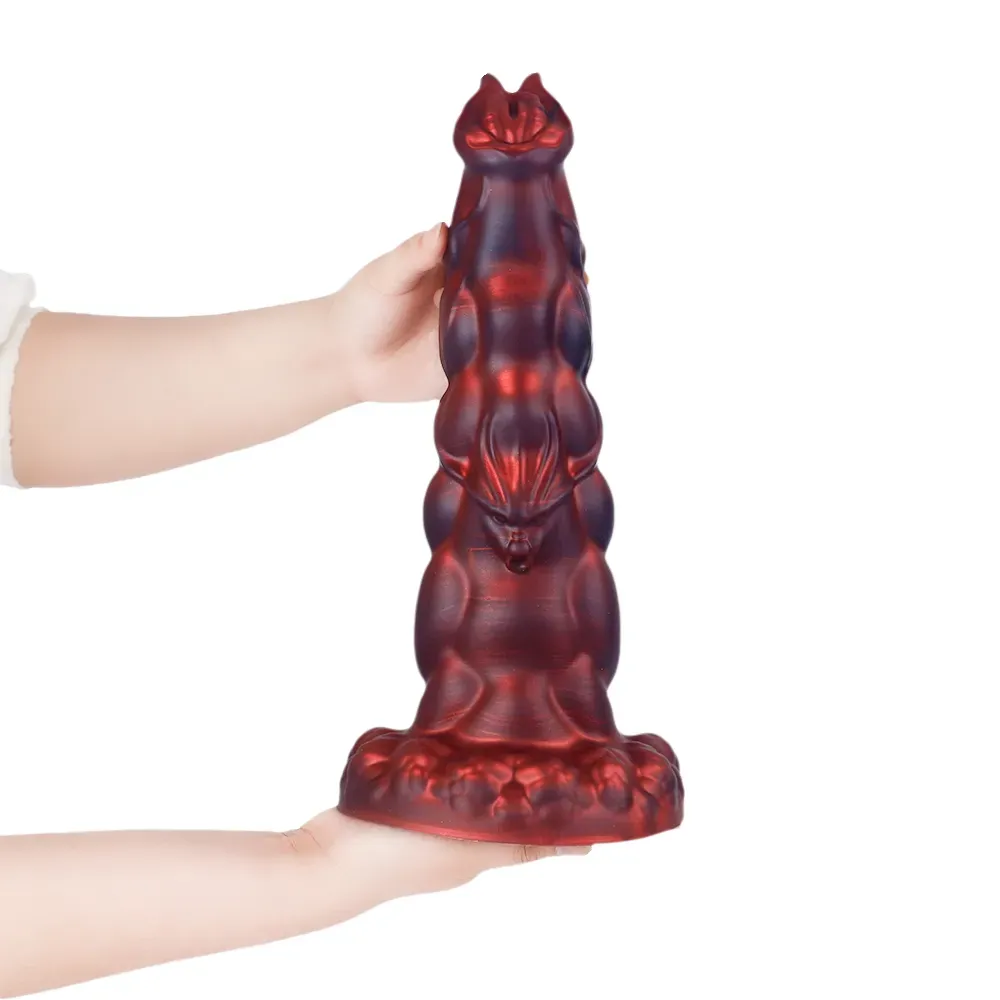 Realistische Zwarte Red Monster Dildo 23.3cm