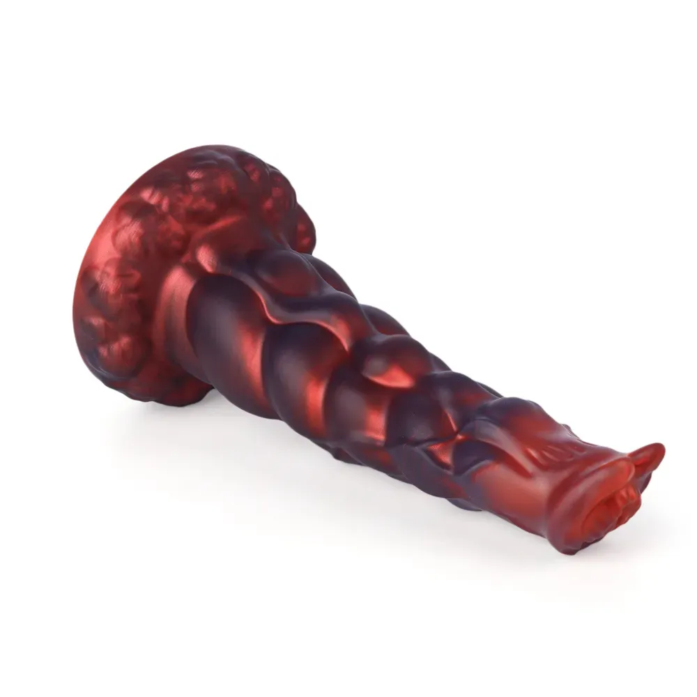 Realistische Zwarte Red Monster Dildo 23.3cm