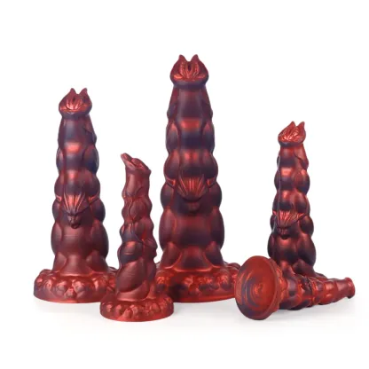 Realistische Zwarte Red Monster Dildo 23.3cm