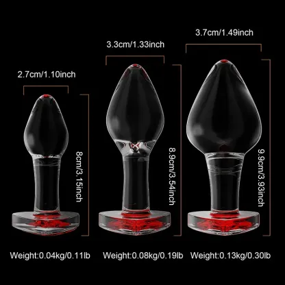 Red Glazen Dildo Buttplug