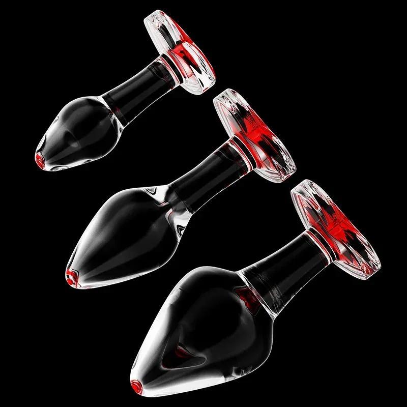 Red Glazen Dildo Buttplug