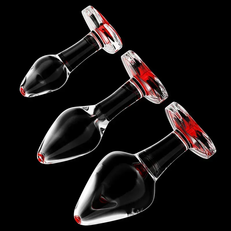 Red Glazen Dildo Buttplug