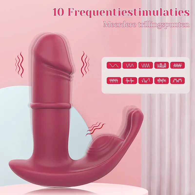 10 Vibratie Draagbare Siliconen Remote Control Vibrator