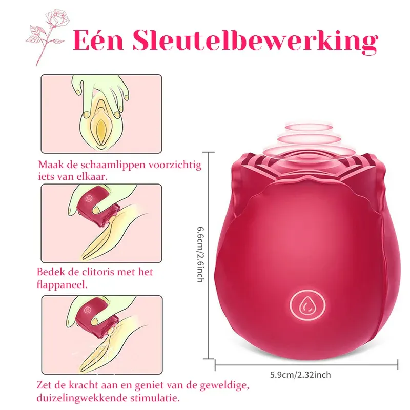 Classic Rose Vibrator Met 10 Frequentie Vibratiemodi