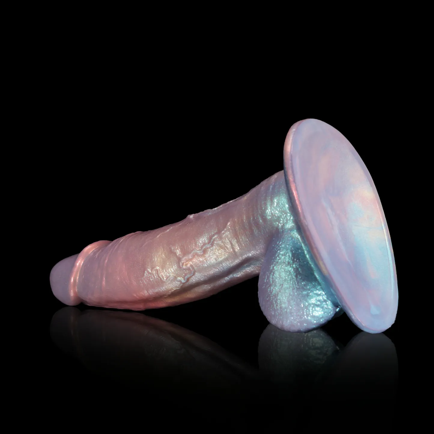 Roze Glitter Grote Lange Dildo Met Zuignap 30cm