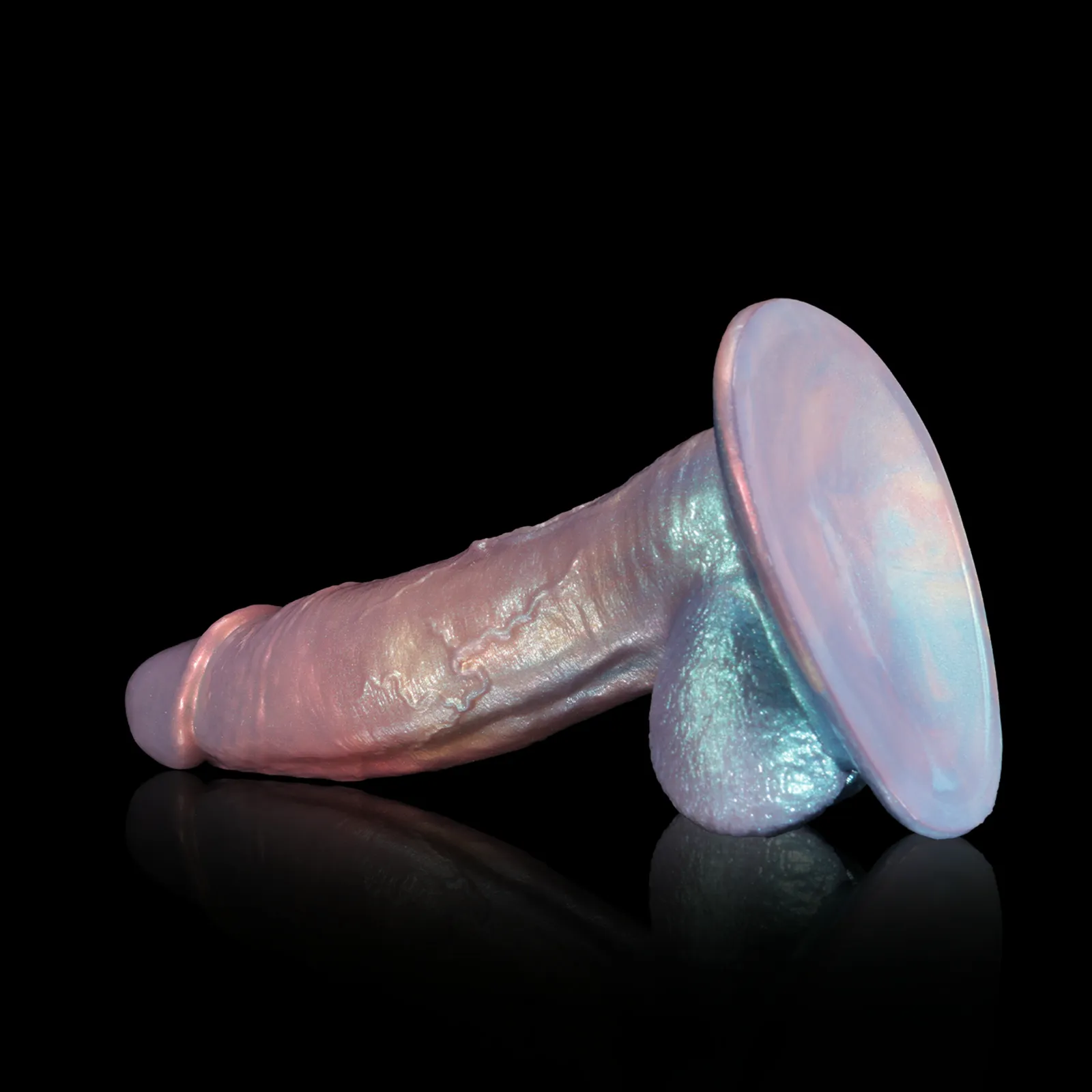 Roze Glitter Grote Lange Dildo Met Zuignap 30cm