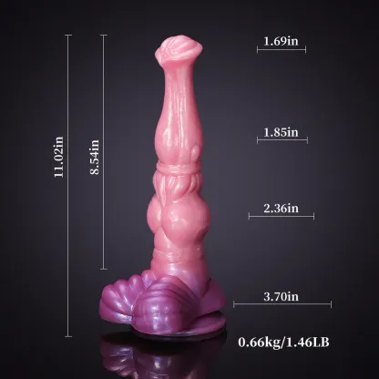Roze Siliconen Horse Dildo 27.99cm