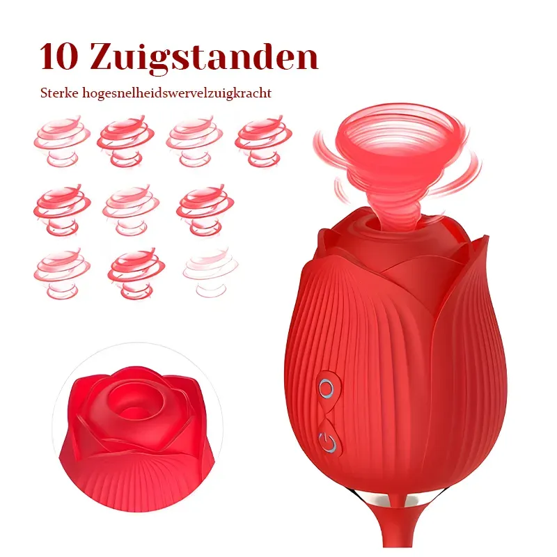 Suction Roze Vibrator Clit Stimulator Met Tapping G-Spot Vibrator
