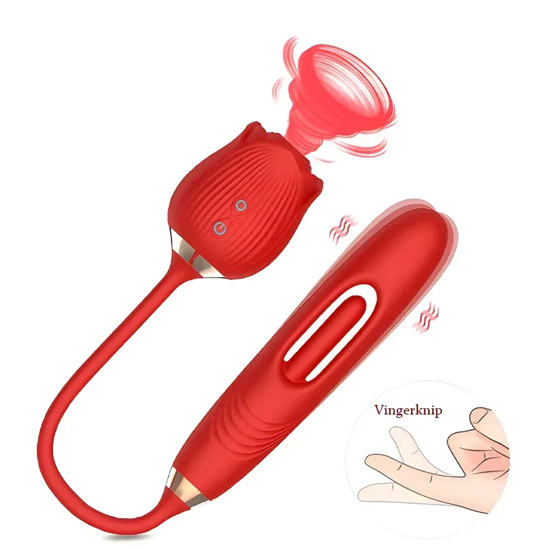 Suction Roze Vibrator Clit Stimulator Met Tapping G-Spot Vibrator