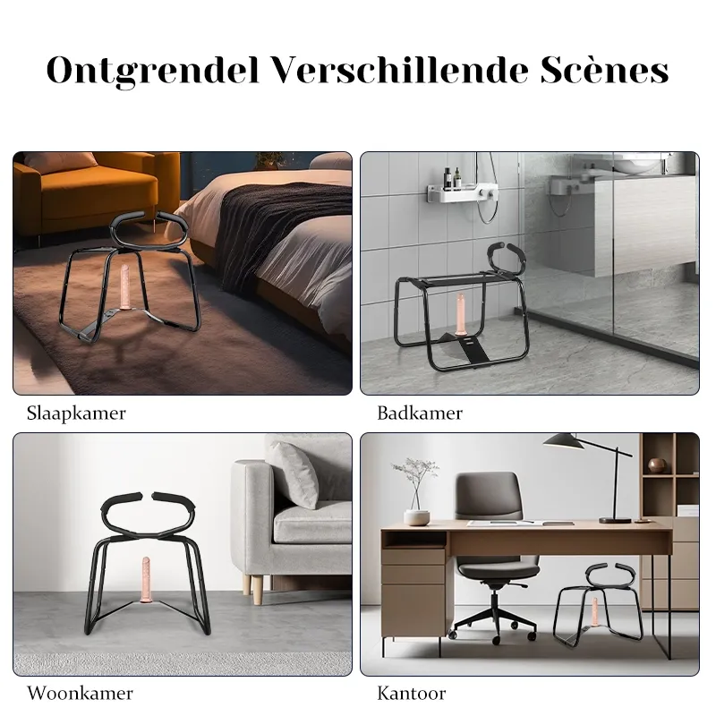 Sekspositie Versterker Stoel met Armleuningen & 7,48" Dildo