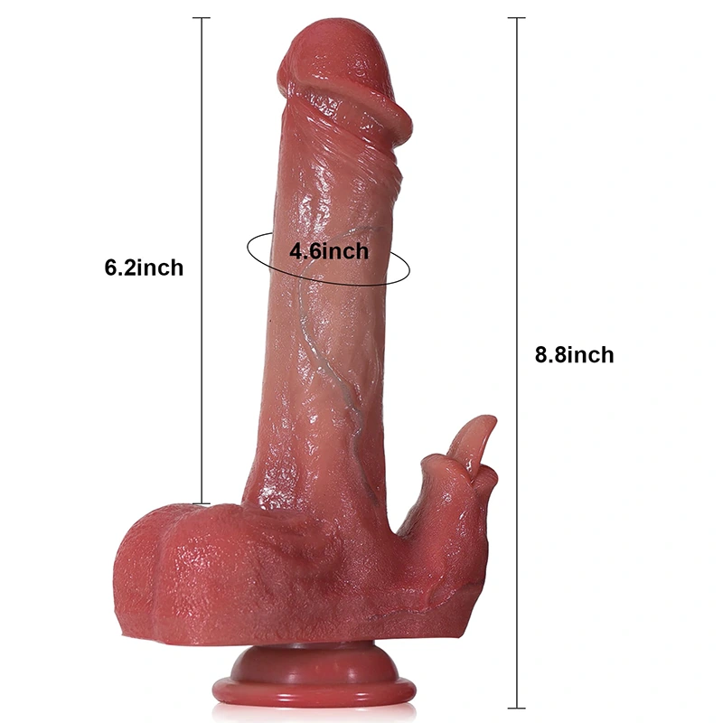 Silicone Thrusting Vibrerende Realistic Dildos 22.35cm