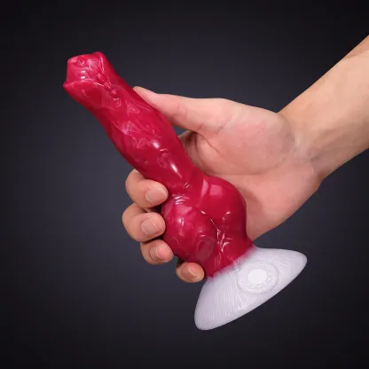 Siliconen Honden Dildo met Zuignap 21 cm