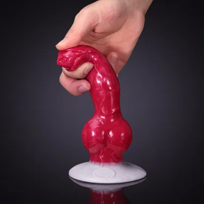 Siliconen Honden Dildo met Zuignap 21 cm