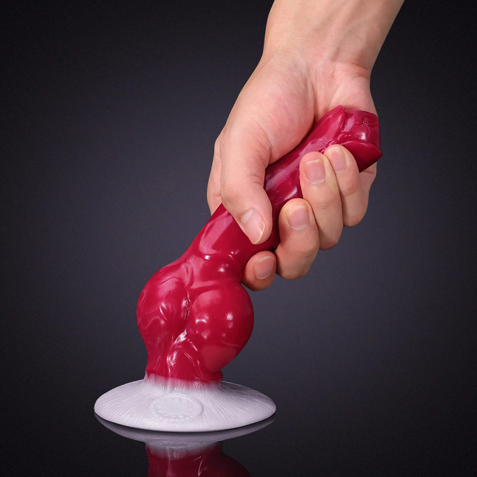 Siliconen Honden Dildo met Zuignap 21 cm