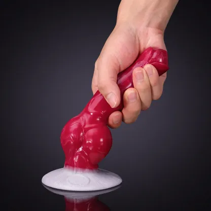 Siliconen Honden Dildo met Zuignap 21 cm