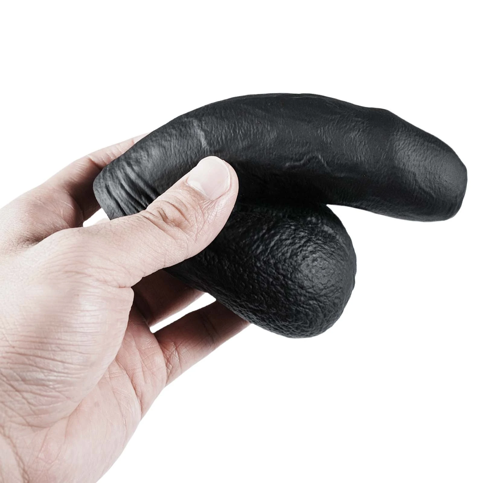 Siliconen Zwarte Zachte Realistische Trans Dildo 13.4cm