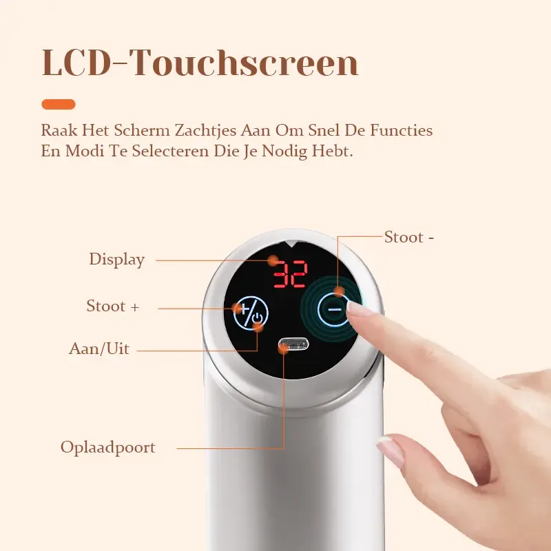 Draagbare Stotende Seksmachine met 4 Massagekoppen