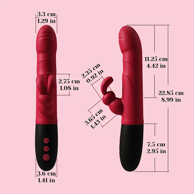 8 Frequentie Trillende & Tikkende Rabbit Stotende Vibrator