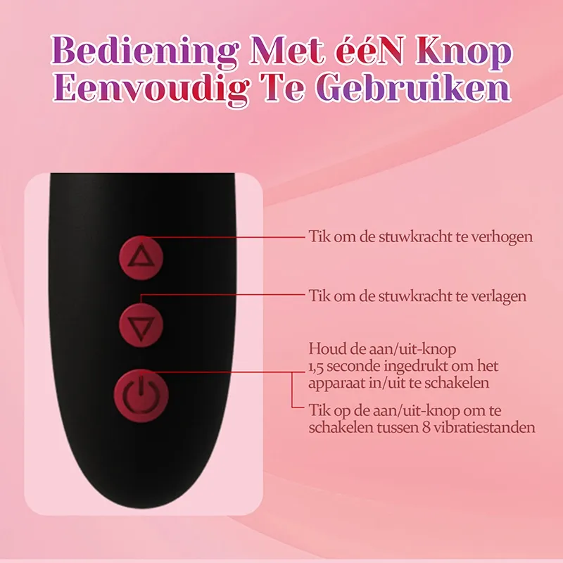 8 Frequentie Trillende & Tikkende Rabbit Stotende Vibrator