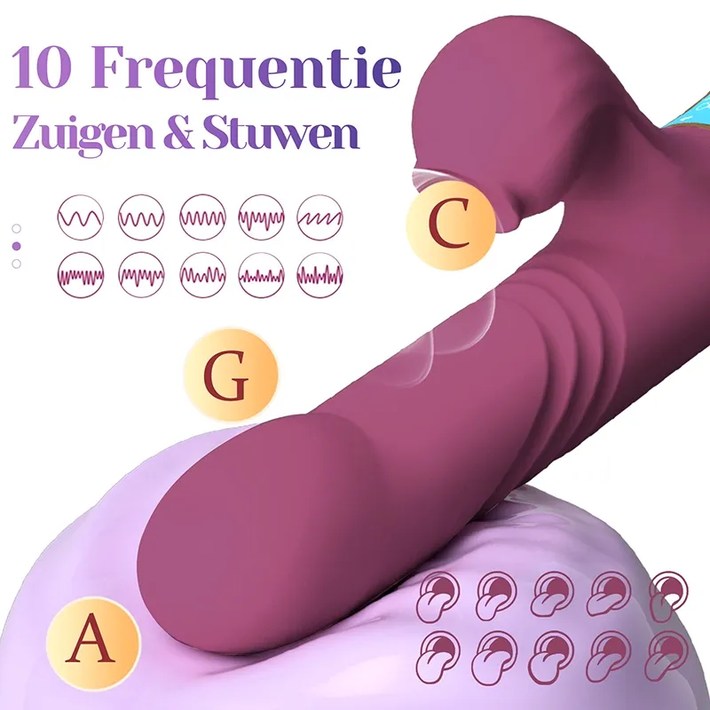 LED Scherm Verwarmend Stuwend Stotende Vibrator