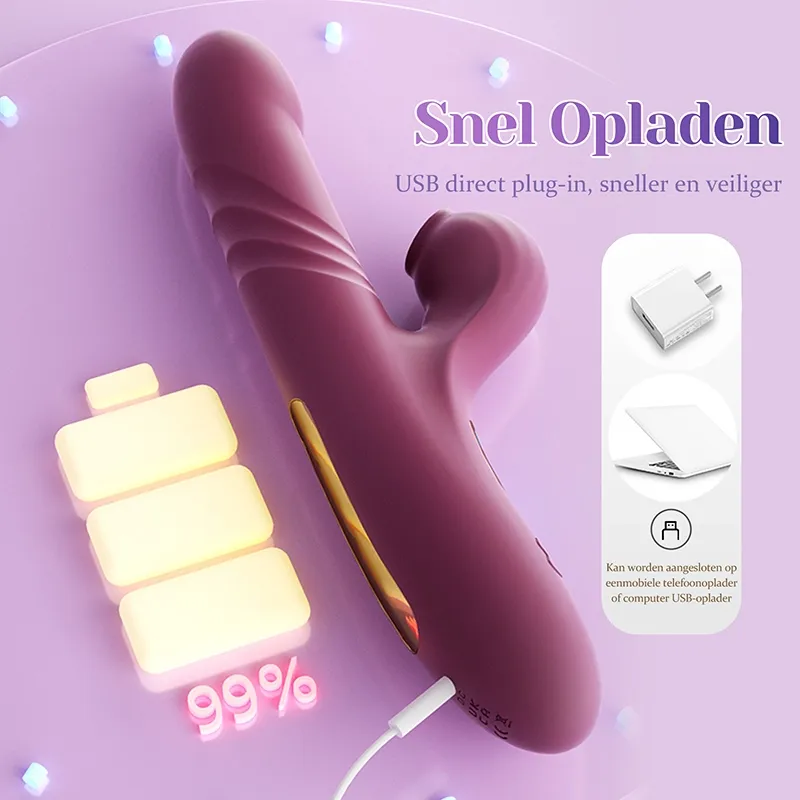 LED Scherm Verwarmend Stuwend Stotende Vibrator